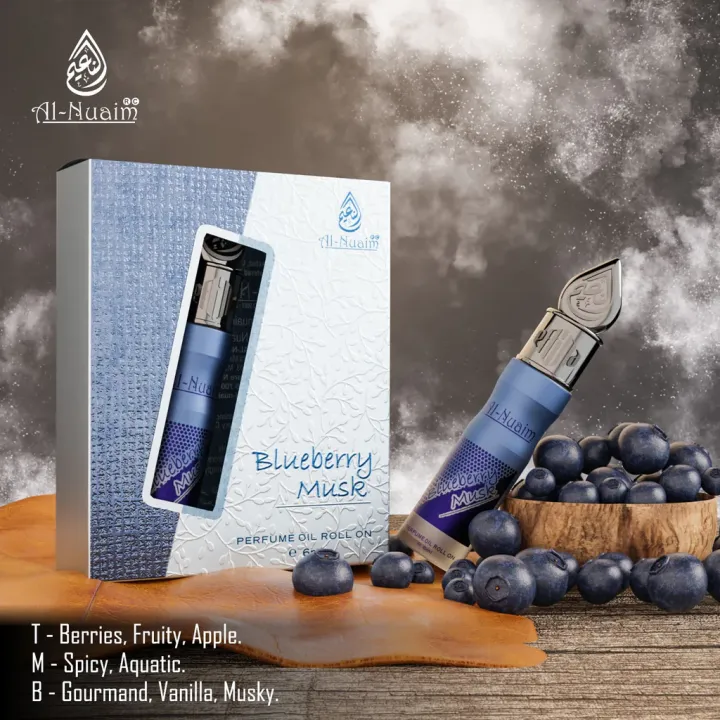 Al Nuaim Blueberry Musk Eftina Series Perfume Roll-On Attar - 6ml - Blueberry Musk Fragrance Perfume Oil Atter Long Lasting Luxary premium Perfume