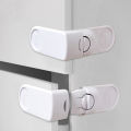 Child Lock Protection Of Children Right Angle Locking Drawer Cabinet Doors For Children's Safety Kids Safety Plastic Protection Lock Anti-clamping Hand 1Pair. 