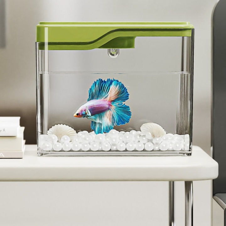 Aquarium Transparent Mini Fish Drop Resistant Shatterproof Desktop Fish Plastic Stackable Turtle Home