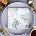 20pcs Green Printed Napkins Papers Mouth Wiping Cloth Paper Towels Party Celebrations Table Plate Placement Napkin Towels. 