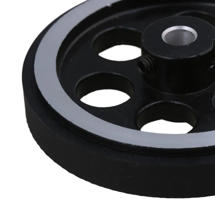 200X6mm Industrial Aluminum Rubber Measuring Rotary Encoder Meter Wheel ...