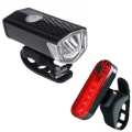 Front And Rear Bike Light USB Rechargeable 400 Lumens 3 Modes Bicycle Lamp Light Front Headlight with Wolf Star taillight Light Back Light(null). 