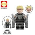 【Popular】Compatible with LEGO Attack on Titan Series Eren Jaeger, Armin Erwin, Levi Ackerman Building Blocks Minifigure Toys. 