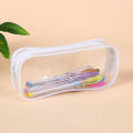 Soft Plastic Transparent Pencil Case Student Pvc Clear Pen Bag Transparent Bag. 