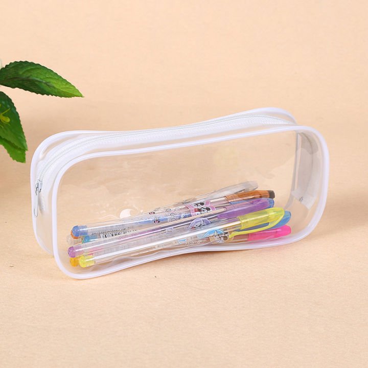 Soft Plastic Transparent Pencil Case Student Pvc Clear Pen Bag Transparent Bag
