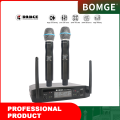 BOMGE UFH Wireless Microphone,Metal Dual Professional UHF Cordless Handheld Microphone System for Home Karaoke, Meeting, Party,  DJ, Wedding, KTV. 