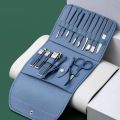 Manicure Sets 16 pcs Nail Clippers Professional Toenail Clippers Carbon Steel Nail Clippers Set for Men Woman Toe Nail Clippers Tools Grooming Kit for Thick Nails with Travel Leather Case. 
