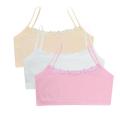 3PC/lot Young Children's Breast Care Training Bras Cotton Teenage Underwear Tops Summer Teen Kids Lace Vests. 