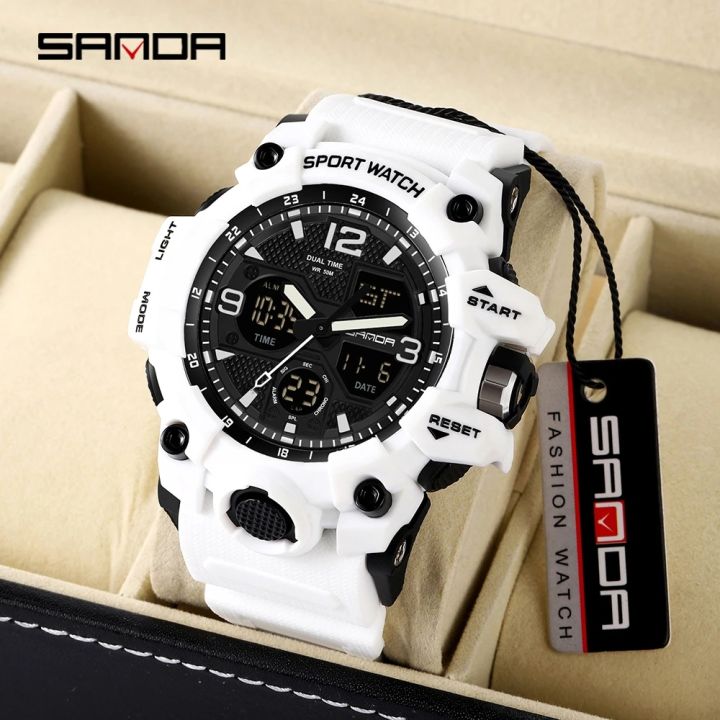 SANDA%20brand%20fashionable%20business%20sports%20waterproof%20digital%20quartz%20dual%20display%20men's%20watch%20-%20Image%204