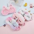 1PCS New 3D Unicorn Eye Mask Cartoon Sleeping Mask Plush Eye Shade Cover Eyeshade Suitable for Travel Home Party Gifts. 