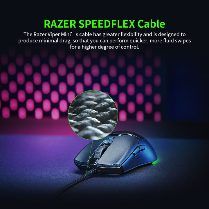 Razer%20Viper%20Mini%2061g%20Lightweight%20Wired%20Mouse%208500DPI%20PAW3359%20Optical%20Sensor%20Chroma%20RGB%20Gaming%20Mice%20SPEEDFLEX%20Cable(100%25%20Original)%20-%20Image%205