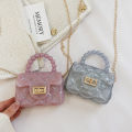 2024 Child Girl Gel Bag Popular Transparent and Cute Mini Bag Small Satchel Small Bag Super Popular Portable Net Red. 