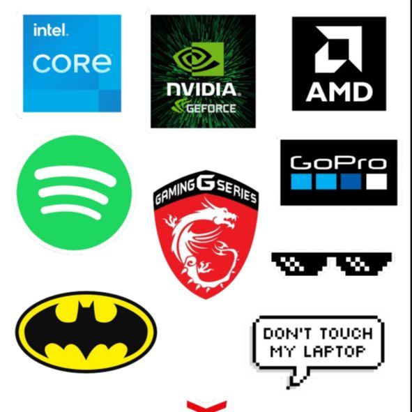 26/50pcs HIGH QUALITY PVC VINYL Laptop Computer stickers pack for ...