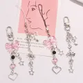 Goth Y2K Phone Charm Bow Heart Star Keychain Pendant Kawaii Key Chain Bag Phone Chain Cute Accessory For Girls Women Jewelry ANLAN. 
