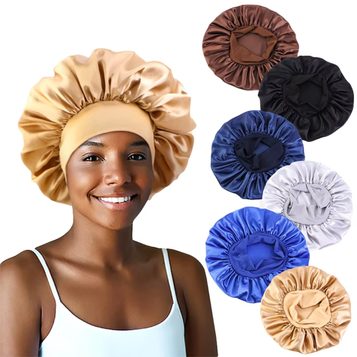Solid color sleep cap,loose tight strap satin sleep cap,new satin solid ...