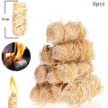 【Salt & Story】6pcs Fire Starters Odorless Charcoal Starter Sticks Natural Firestarters Sticks For Fireplace Campfires Bbq. 