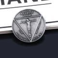 TV Show Lucifer Morningstar Satanic Pentecost Cosplay Commemorative Coin Badge Halloween Metal Accessories Prop Coin. 