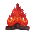 4 Pack Artificial Flames Three-Dimensional Flame 3D Cardboard Camping Fire Decoration Holiday Christmas. 