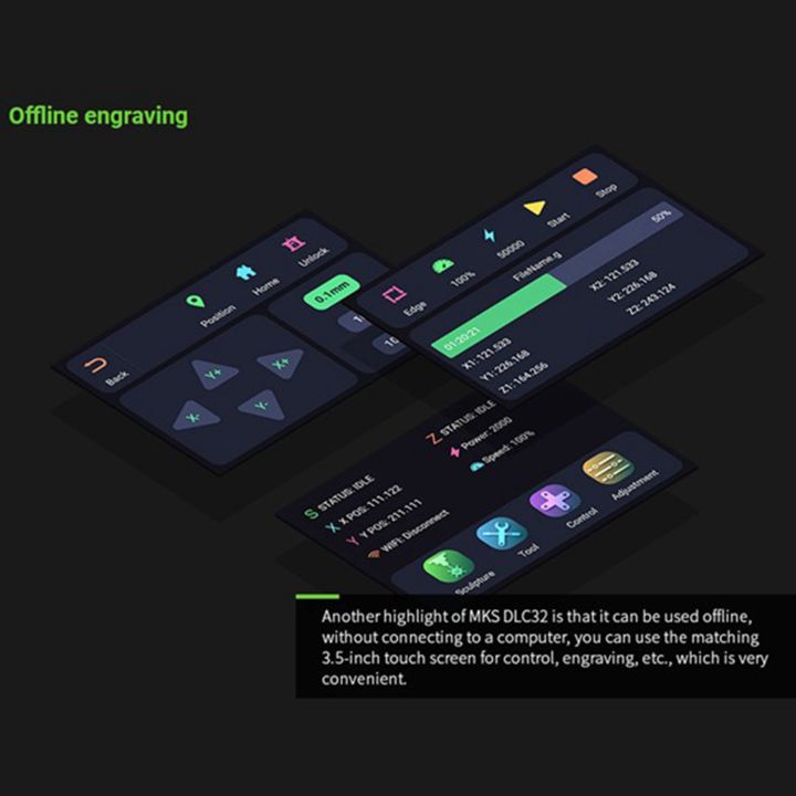 JDXHLAU%20MKS%20DLC32%2032Bits%20GRBL%20Offline%20Controller%20TS35-R%20LCD%20Display%20for%20CNC3018%20Upgrade%20Kit,%20CNC%20Engraving%20Machine%20-%20Image%205