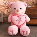 100cm Big I LOVE YOU Teddy Bear Plush Toy Lovely Huge Stuffed Soft Bear Doll Lover Bear Kids Valentine's Day Gift For Girlfriend. 