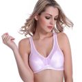 Summer Thin Sponge Bra Women's Vest-Style Glossy Cover Beauty Back Breathable Seamless Underwear Sports Bra. 
