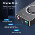 Vention USB Sound Card External USB Audio Card Adapter USB to Jack 3.5mm 3 in 1 Sound Card for Laptop Desktop PS4 Earphone Microphone Headset Speaker USB External Stereo Sound Adapter. 