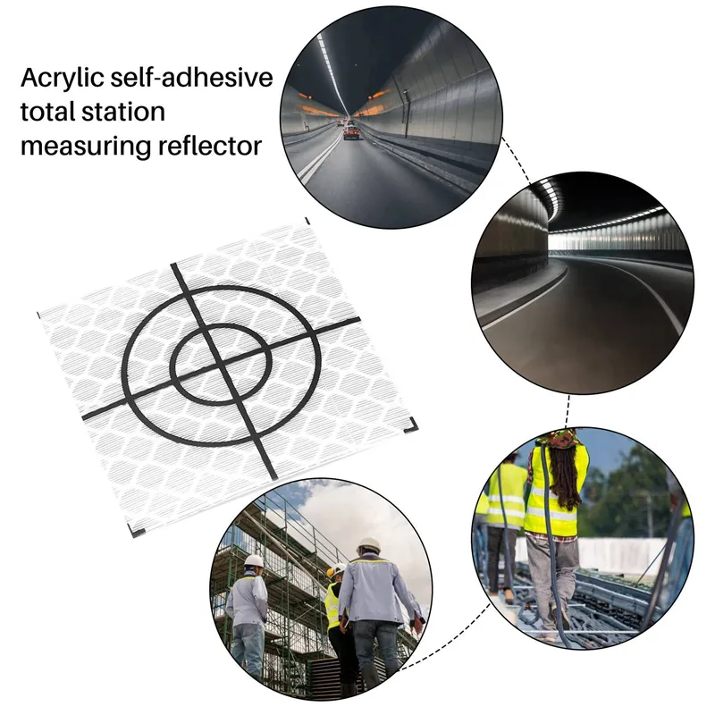 TDX 100-Pack Reflective Sheet Targets – 40x40mm For Total Station Survey