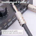 Guitar Instrument Cable 6.35mm Mono Plug Connect Cable for Guitar Bass Drum Audio Device, 5 Meter. 