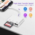 3 in 1 Lightning To TF SD Card Reader For iPhone 15 14 13 11 12 Pro Max Ipad USB Type C Memory Adapter For Samsung Huawei Xiaomi. 