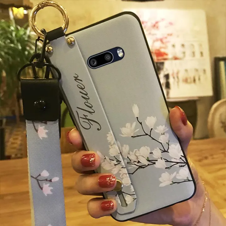 ring%20protective%20Phone%20Case%20For%20LG%20V50S%20Phone%20Holder%20Wristband%20Anti-knock%20Anti-dust%20Dirt-resistant%20Lanyard%20Durable%20Flower%20-%20Image%206