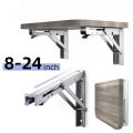 8-24 Inch Steel Heavy-Duty Folding Bracket,High Load-Bearing Wall-Mounted Folding Table Frame, Furniture Hardware. 
