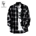 Sunnyheart Men Autumn Shirt Long Sleeves Cardigan Wear-resistant Spring Shirt. 