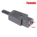 1Pcs Durable Male Female AC Plug Socket 3 Pin IEC 320 Straight AC Power Connector C13 C14 10A 250V Rewirable Power Connector. 