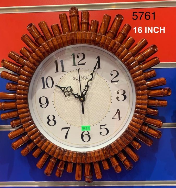 Antique Look Wooden Round Wall Clock (IND-5761)