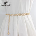 Metal Waist Chain for Women Gold Color Balls Pendants Long Thin Belt Gold Sliver Adjustable Female Tassel Belts Elegant Ladies Dress Waistband. 