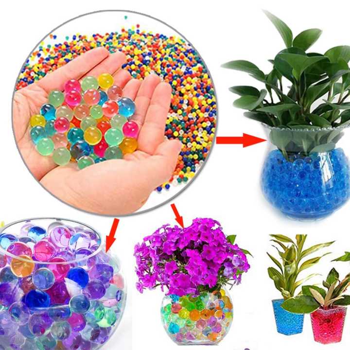 Crystal Soil Water Beads 400 Pcs (Plant Grow Magic Jelly Balls)