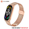 Strap for Mi Band 5 6 7 8 Metal Milanese Bracelet On Mi Band 4 Wristband Stainless Steel Mi Band 3 Strap For Xiaomi Miband 5 4 8. 