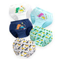 5pcs/lot Boys Cotton Boxer Briefs Cute Dinosaur Cartoon Print Kids Underwear Baby Boy Shorts Breathable Toddlers Underpants. 