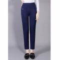 Women hin Pencil  Pants Soft Casual Pants Outer Wear Long Pants rousers High-waisted High Elasticity With Pocket Jogger Pants color:Navy blue  size:M [40-47.5 kg]. 