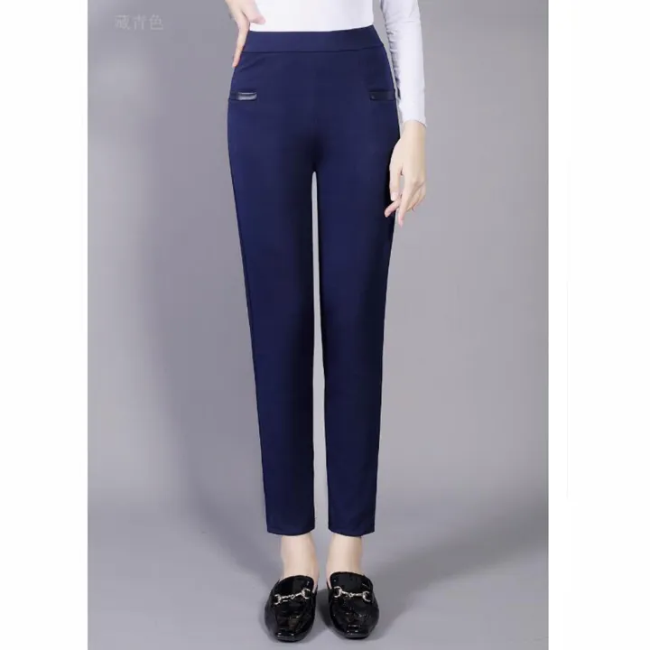 Women%20hin%20Pencil%20%20Pants%20Soft%20Casual%20Pants%20Outer%20Wear%20Long%20Pants%20rousers%20High-waisted%20High%20Elasticity%20With%20Pocket%20Jogger%20Pants%20color:Navy%20blue%20%20size:M%20%5B40-47.5%20kg%5D%20-%20Image%208