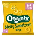 Organix Melty Sweetcorn Rings Organic Baby Finger Food Snack 20G. 