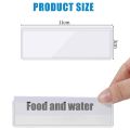 4-60pcs Clear Self-Adhesive Label Bag Identification Cards Holder Shelf Tag Pocket Label Holder Classification Warehouse Storage. 