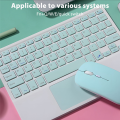 10inches Touchpad Bluetooth Keyboard Compatible with , Android, and IOS English Green. 