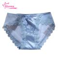Muses Mall Lace Panties Lace Trim Low-rise Briefs Ice Silk Underwear for Daily Wear. 