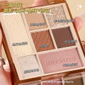 Ming Xizhi Seven-Color Eyeshadow Palette Earth Tone Matte Pearlescent Beginner Makeup Eyeshadow Palette Multi-Use for Women Cross-Border. 