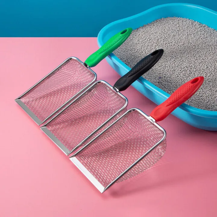 10 * 27.3 * 5cm Litter Shovel Mess-Free Metal 6 Colors Pet Litter Shovel Mineral Sand Shovel for Home Use Owners Professional