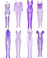 Randomly send purple jumpsuit mesh socks elastic underwear pajamas. 