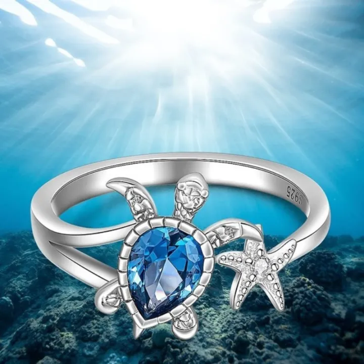 Designer%20Jewelry%20Sea%20Turtle%20Starfish%20Rings%20for%20Women%20Blue%20Topaz%20Cute%20Ocean%20Gifts%20Animal%20Valentines%20Day%20Gift%20Girl%20Party%20Anillos%20-%20Image%204
