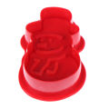 4Pcs/Set Christmas Cookie Biscuit Mold 3D Cookie Plunger Cutter Diy Baking Mould. 