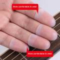4x Silicone Guitar Finger Guards for Guitar Beginner Stringed Instruments , Clear, XS. 